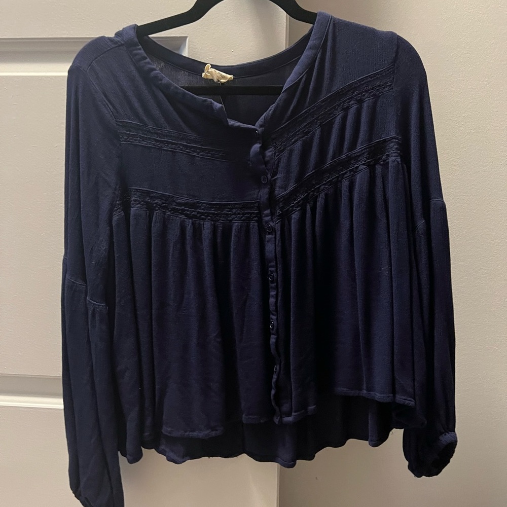 forever 21 blouse blue